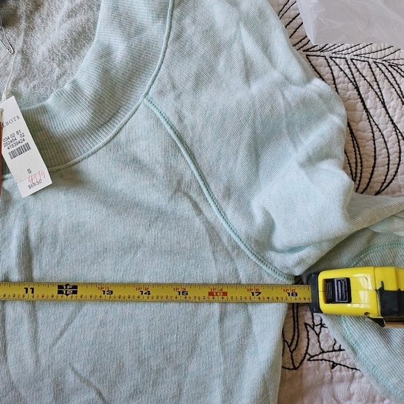 NWT Talbots Terrycloth Pullover Tunic Aqua Blue Small - Picture 7 of 10